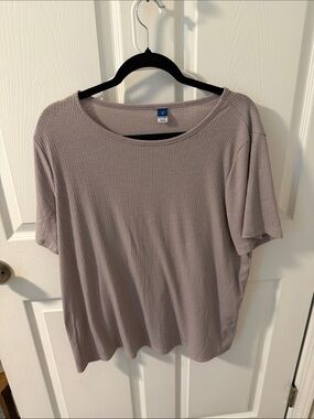 Old Navy Short-Sleeve Ribbed Tee - Mauve Taupe